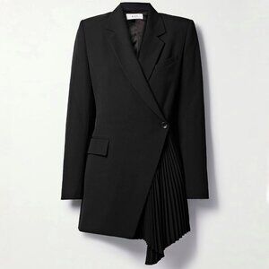 A.L.C. JULIET PLEATED BLAZER MINI DRESS BLACK SIZE 4